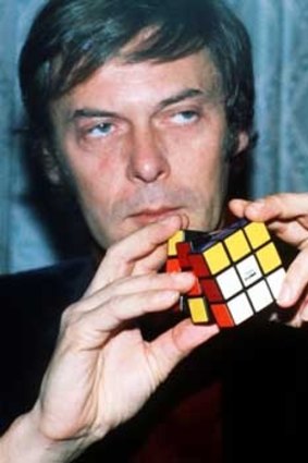 Erno Rubik, pictured with a Rubik's Cube in 1981.