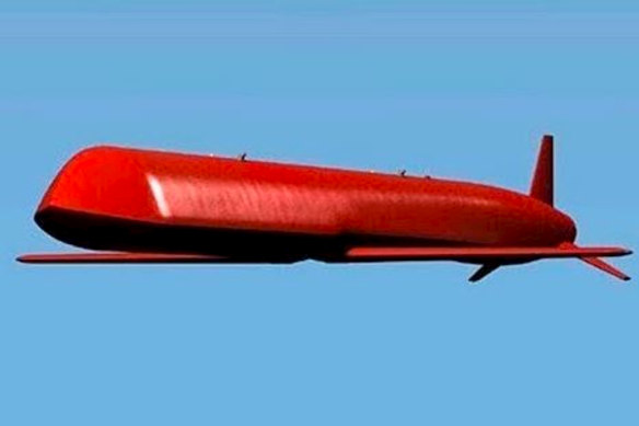 An artist's rendering of Russia's 9M730 "Burevestnik"  intercontinental cruise missile that engineers were working on when the explosion occurred. 