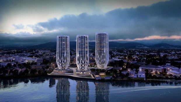 Sunland proposed a "champagne flute" development for the former ABC site at Toowong before it was successfully appealed.