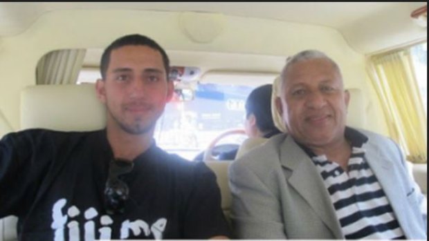 Ratu Meli Bainimarama with his father, former Fijian prime minister Frank Bainimarama.