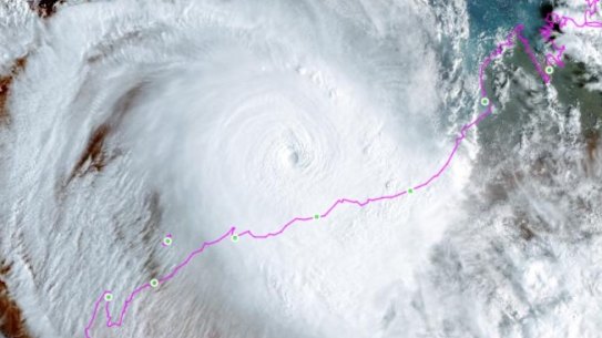 Severe Tropical Cyclone Zelia is approaching the Western Australian coast.