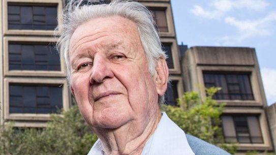 Sydney lord layor Clover Moore and long time environmental activist Jack Mundey, right.