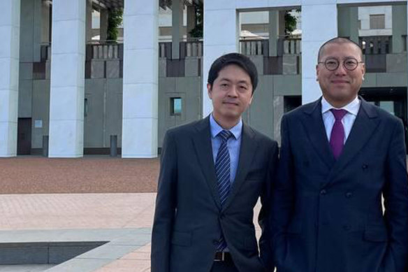 Ted Hui (left) and Kevin Yam in Canberra.