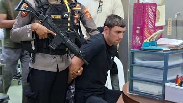 Sydney plumber Darcy Francesco Jenson was nabbed at the border and arrested by Indonesian police on Monday.