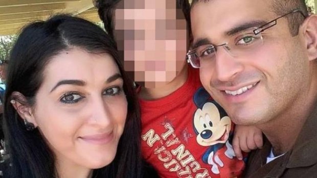 Orlando shooter Omar Mateen, his second wife Noor Salman and their son.