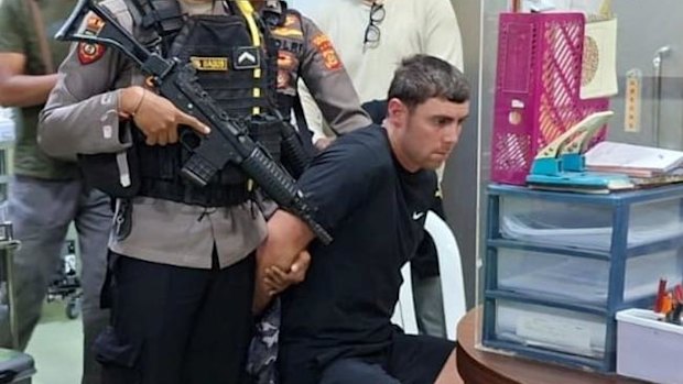Sydney plumber Darcy Francesco Jenson was nabbed at the border and arrested by Indonesian police on Monday.