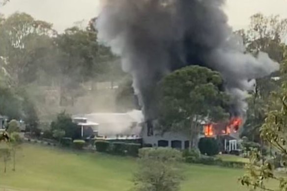 The luxury holiday home in Grose Vale was gutted by the fire.