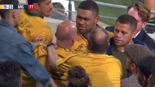 Wallabies forward tells team he wants break from game after altercation with fan following Pumas loss