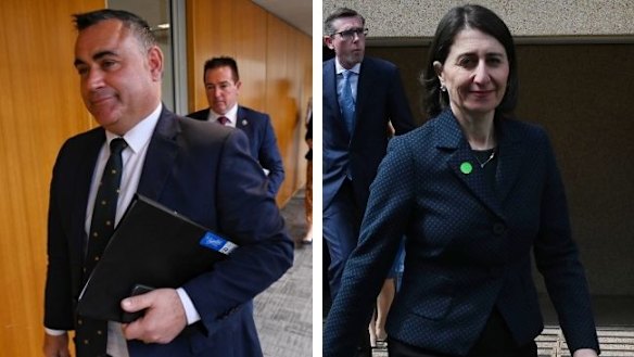 Deputy Premier John Barilaro and Premier Gladys Berejiklian.