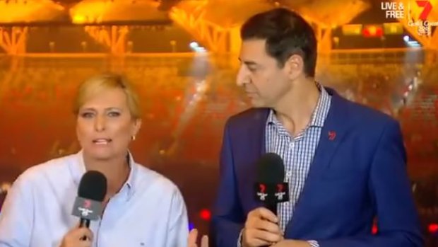 Seven Network commentators Basil Zempilas and Johanna Griggs voiced their fury at the decision to exclude athletes from the closing ceremony broadcast.