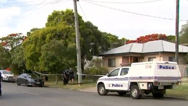 A dispute between two neighbours has ended in one being shot in the leg in Rosewood, west of Ipswich.
