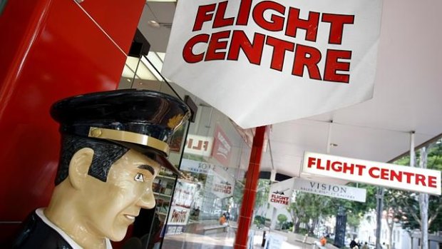 Flight Centre's shares are down 13 per cent. 