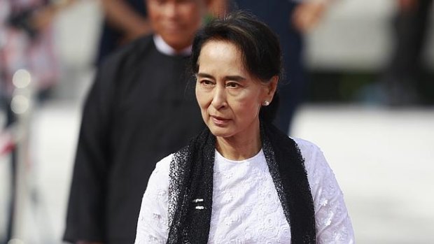 Myanmar leader Aung San Suu Kyi.