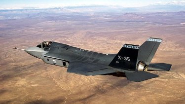 An F-35 Joint Strike Fighter.