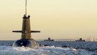 A Collins Class submarine at sea.