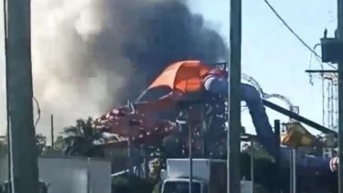 Big Brother House On Fire Behind Dreamworld On The Gold Coast
