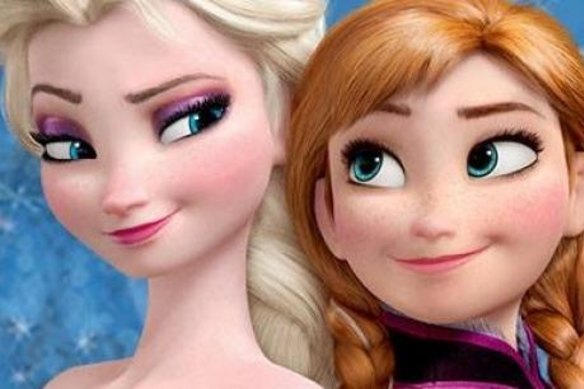 Elsa and her sister Anna in the Disney hit movie <i>Frozen.