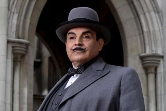 David Suchet as the famous inspector in Agatha Christie’s Poirot.