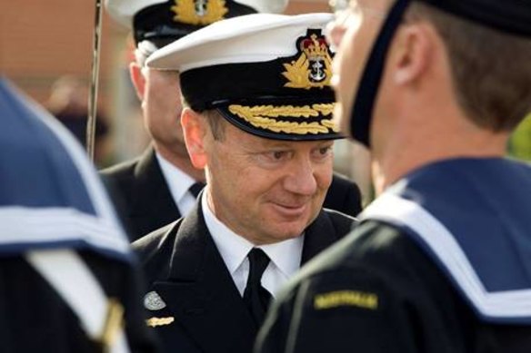 Rear Admiral James Goldrick AO CSC RAN reviews the graduates of Rankin division, 2011.