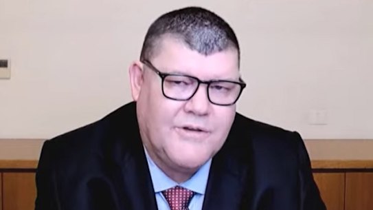 James Packer, pictured at the Crown Royal Commission hearing in October.
