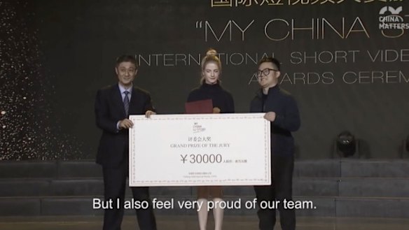 Prizes awarded at the “My China Story competition” in Beijing.