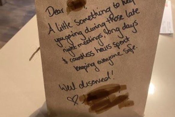 A special delivery for a healthcare worker ...