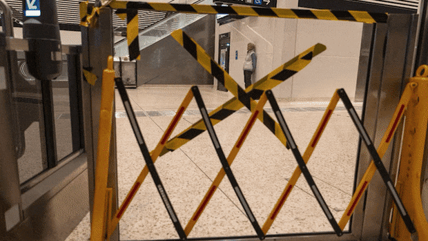 Disrepair at stations on Sydney’s city metro line.