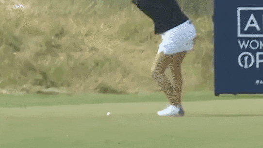 Mimi Rhodes’ ball glanced off Steph Kyriacou’s for a hole in one.