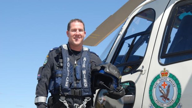 Justyn Backhouse in 2007, soon after joining the police air wing.