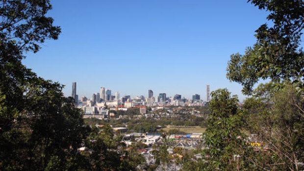 Brisbane's CBD as seen from Eildon Reserve