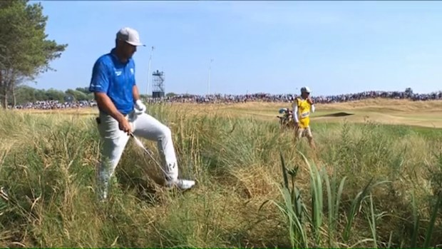 DeChambeau was penalised for improving his lie.