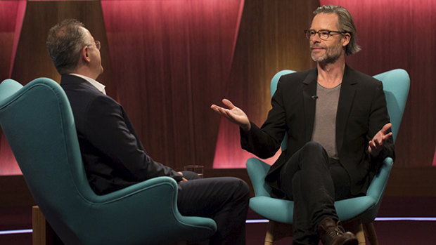 Andrew Denton speechless as Guy Pearce says Kevin Spacey was 'handsy'