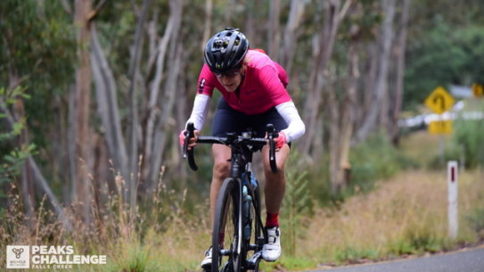 A lesson in peaking: Saskia Beudel during the Peaks Challenge in March.