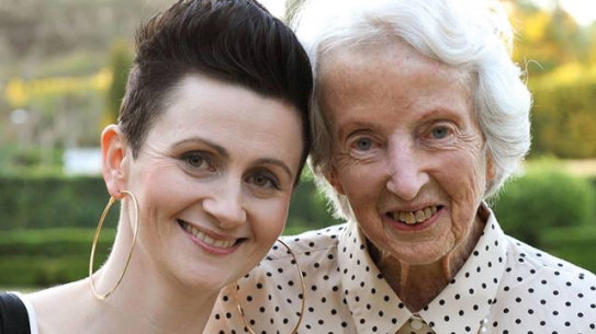Lucy Bloom with Dr Catherine Hamlin