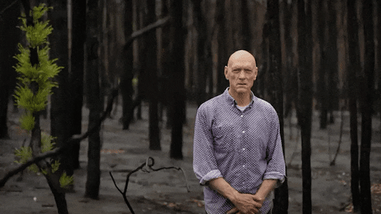 Peter Garrett - in 1984 and 2020.