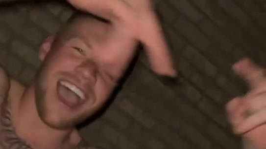 Jordan De Goey parties before his arrest in New York.