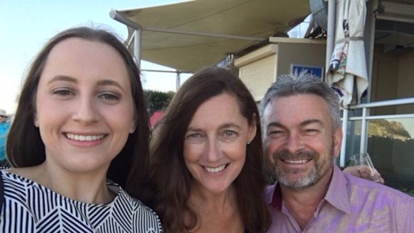 Karen Ristevski with her husband, Borce, and daughter, Sarah.
