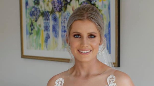 Mikaela Claridge, pictured on her wedding day in April.