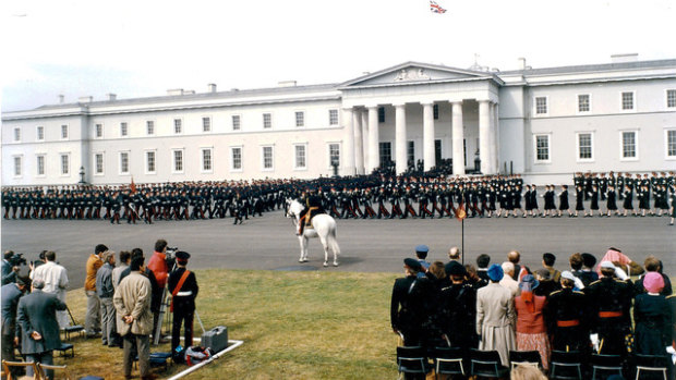 After a year's posting to Germany in the dying days of the Cold War, McBride went to Sandhurst, the officer training academy.