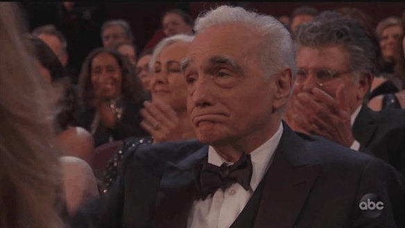 Martin Scorsese's reaction after Bong Joon-Ho paids tribute to the director.