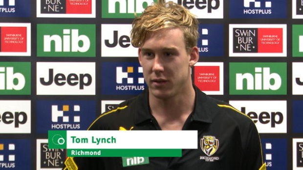 Richmond star recruit Tom Lynch speaks on how great it was to be playing for the Tigers.
