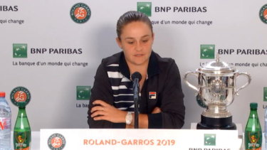 Ash Barty has won her first grand slam title despite taking a year off earlier in her career.