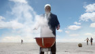 Sam Kekovich and a barbie make their now-customary appearance in the annual ads for lamb.
