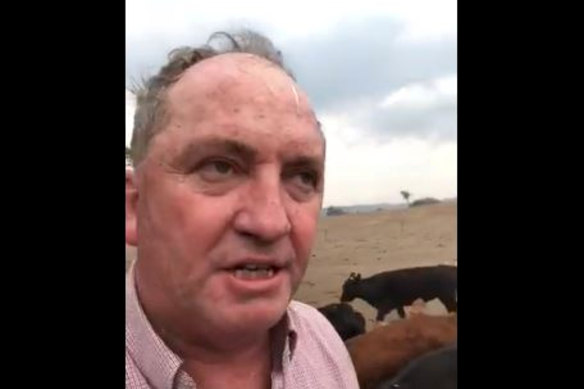 Barnaby Joyce in the bizarre video.