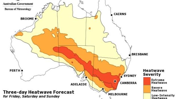 The Bureau originally said they were unsure when the heatwave would let up but are now predicting a cool wind change on Tuesday.