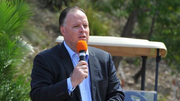 Richard Turner addressing potential investors at the launch of the Brookwater scheme in 2016.