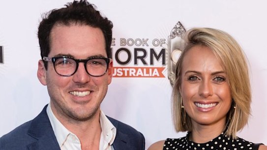 Sylvia Jefferies and Peter Stefanovic attend the Book of Mormon Red Carpet event at the Star on 09 March, 2018. Photo: Brook Mitchell