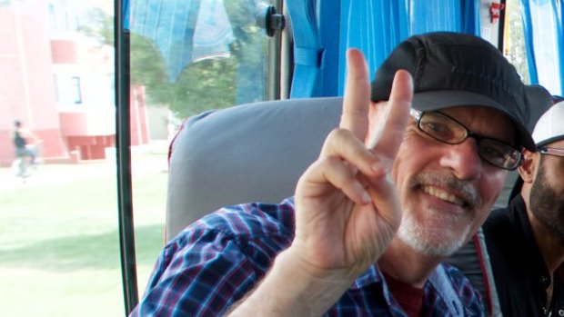 Sydney University lecturer Tim Anderson during a recent trip to North Korea.