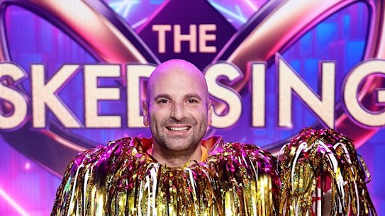 George Calombaris was unveiled as Duster on The Masked SInger.