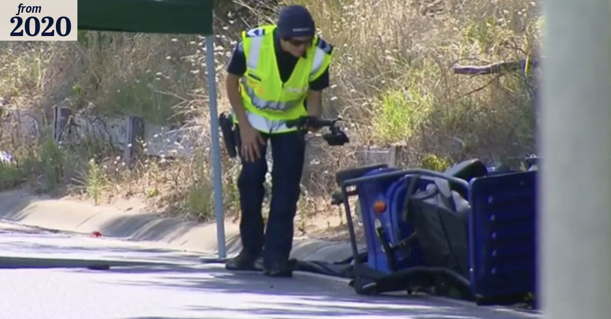 Man dies after his mobility scooter is hit from behind in Rosebud